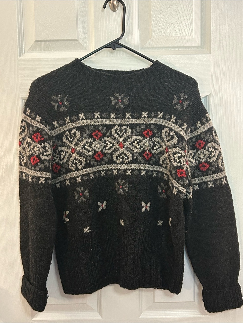 Nomadic Traders 100% Shetland Wool Fair Isle Sweater Women’s Small